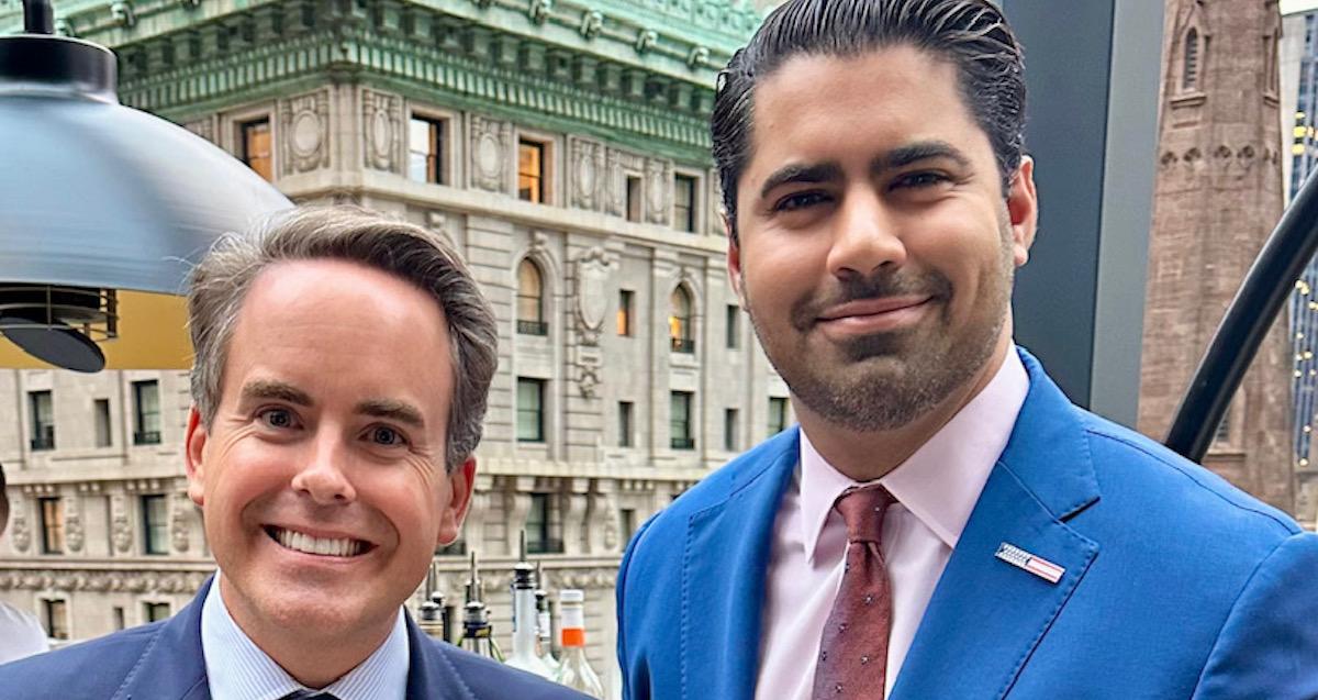 Matthew Swift, the co-founder, President, and CEO of Concordia and Hooman Shahidi, the CEO of EVPassport smiling outside